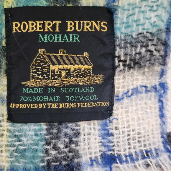Mohair Wool Plaid Blanket Robert Burns Dress Gordon Tartan  Scotland - Picture 3 of 7